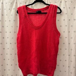 ASOS V-Neck Red Knit Sweater